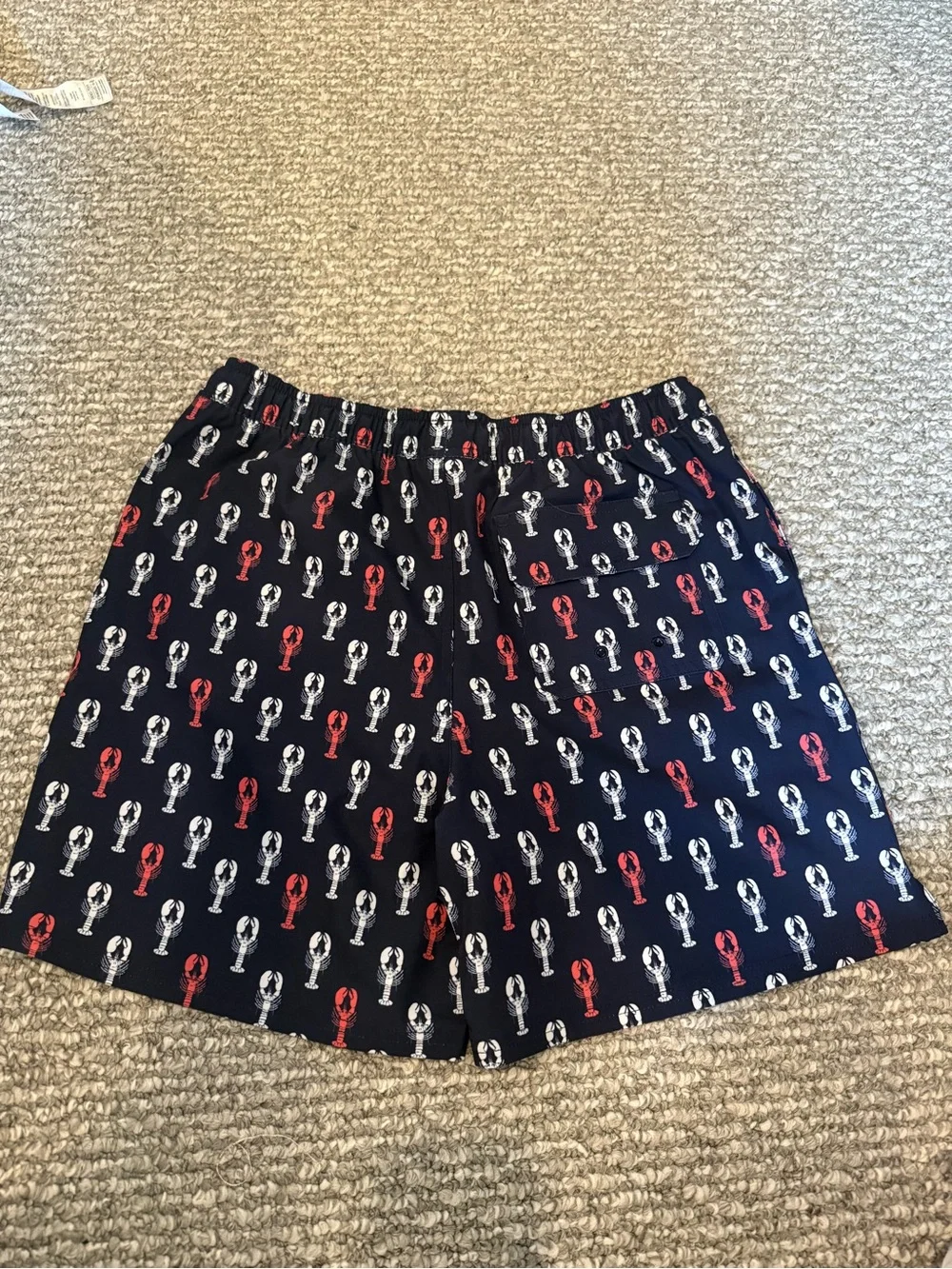 Vineyard Vines Navy Lobster-Print Swim Trunks